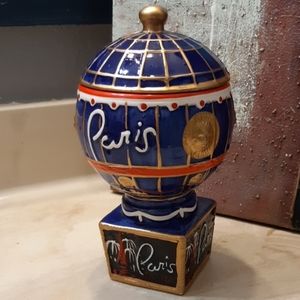 Paris Cotton ball Container Bathroom Decor